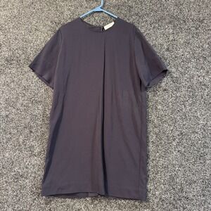 Everlane Womens Dark Gray Short Sleeve Shift Dress Size 12 Back Zip